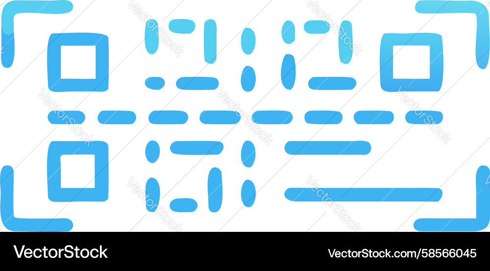 Digital QR Code Pattern Vector Image