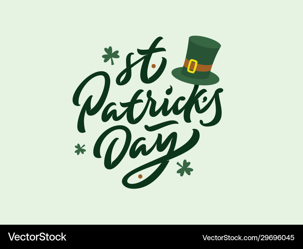 Happy saint patricks day premium lettering Happy saint patricks day premium lettering vektorbild