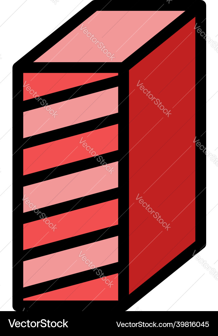 Nail buffer block icon color outline Nail buffer block icon color outline vector image
