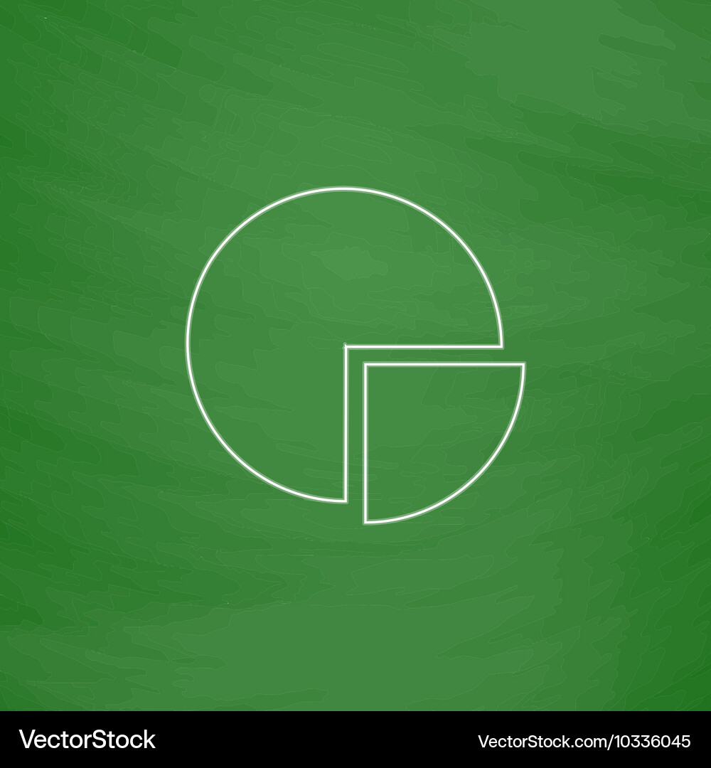 Pie chart computer symbol Pie chart computer symbol Vector Image