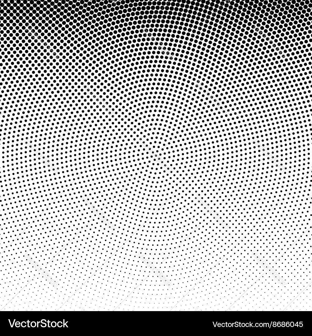 Radial dotted halftone background Royalty Free Vector Image