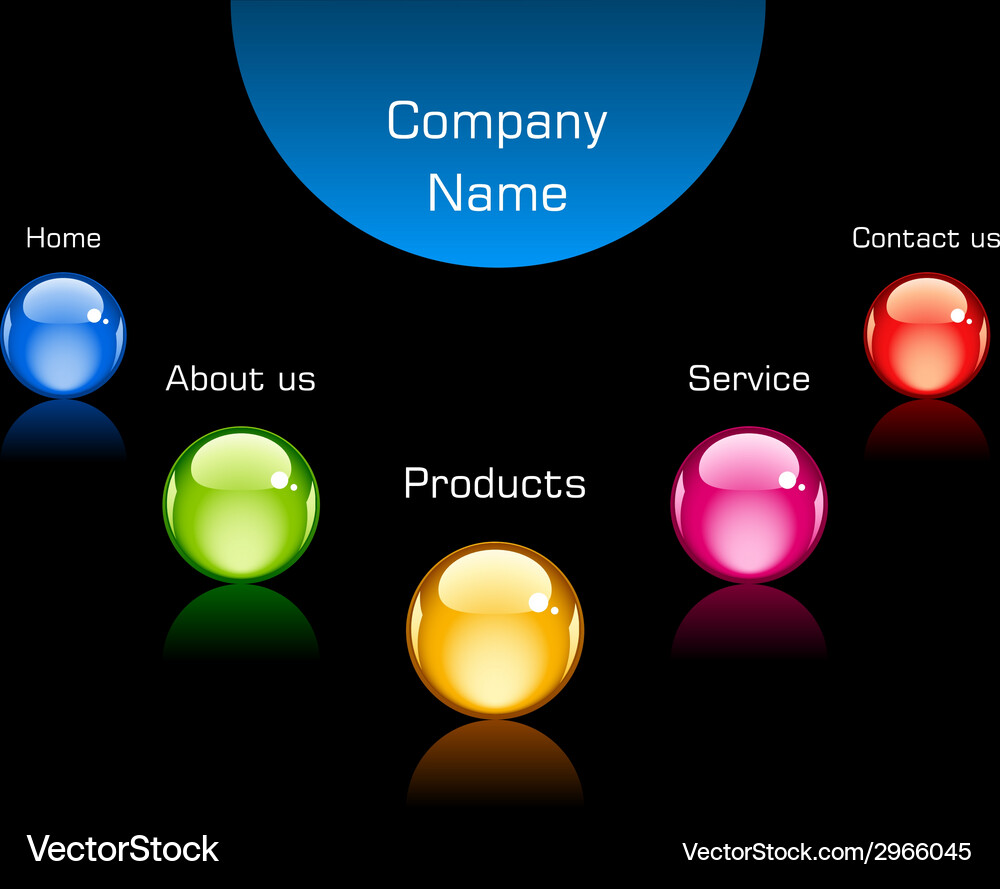 Web navigation template Vector Image