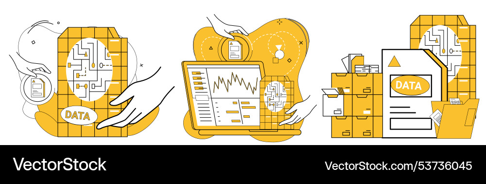 Work with data reports echo wisdom distilled from Work with data reports echo wisdom distilled from Vector Image
