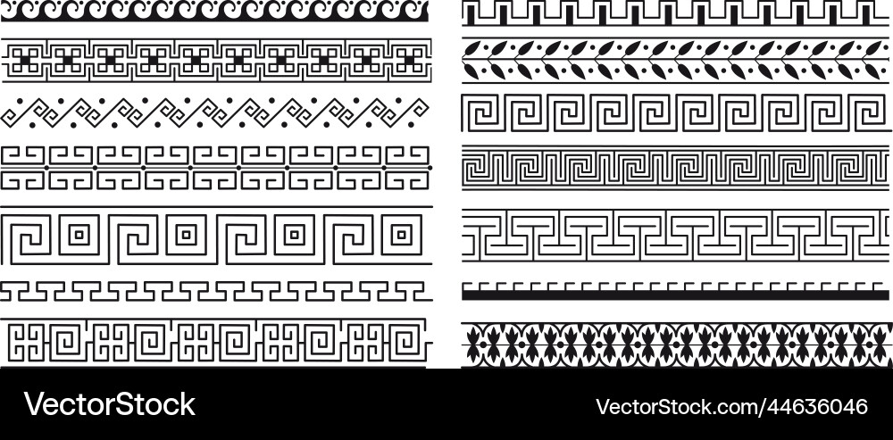 Ancient Greek Pattern - Seamless Border vector image