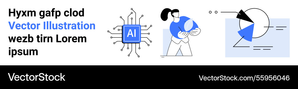 Artificial intelligence data analysis Artificial intelligence data analysis Vector Image
