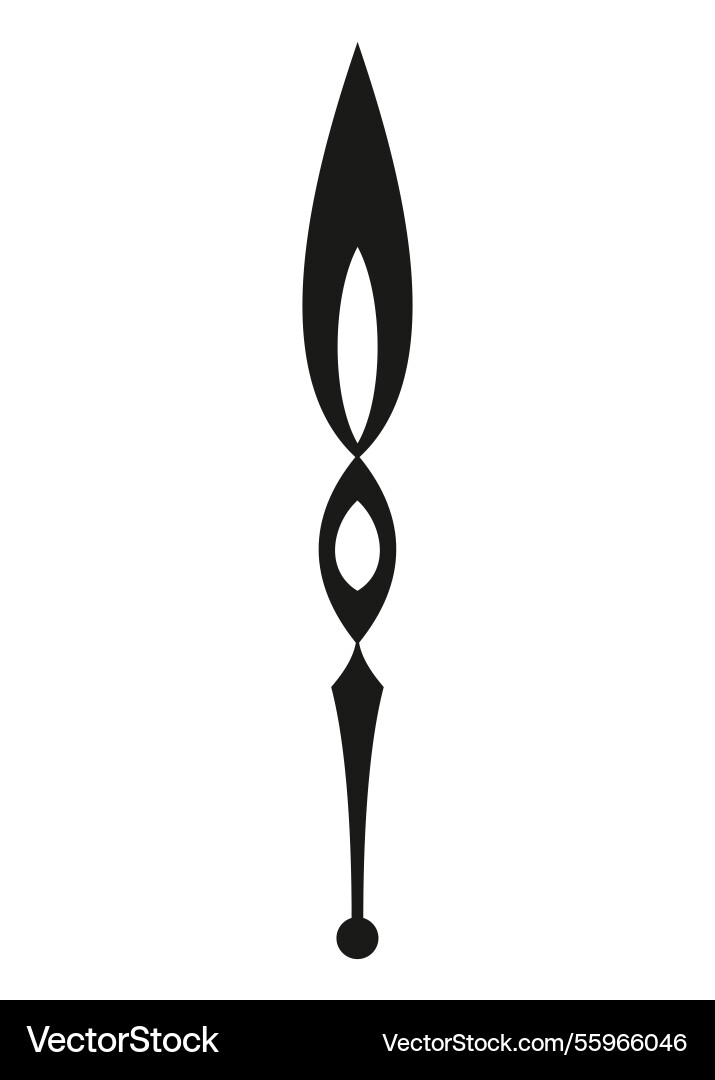 Clock pointer arrow black silhouette chronometer Clock pointer arrow black silhouette chronometer vector image