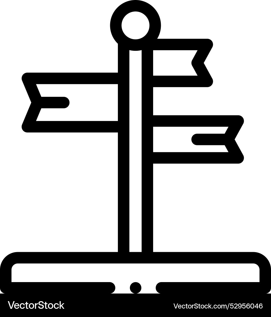 Directions icon thin linear style design isolated Directions icon thin linear style design isolated vector image