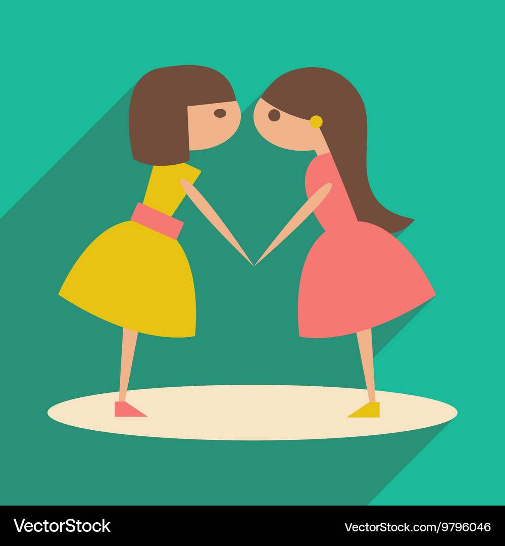 Flat with shadow icon and mobile application Vector Image