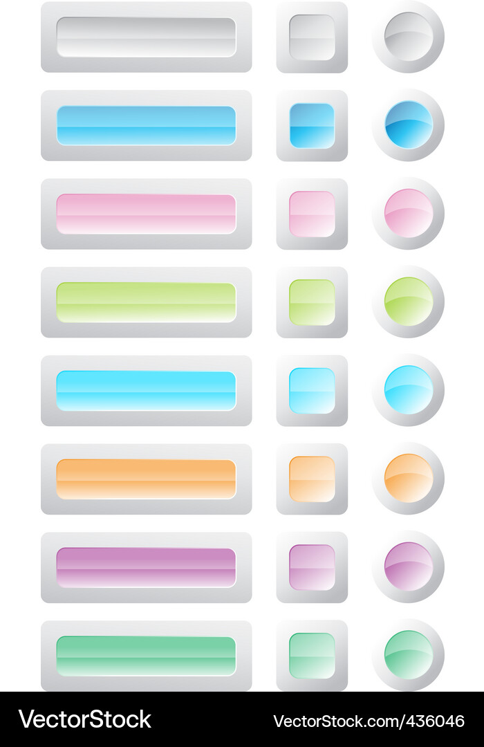 Web buttons Vector Image