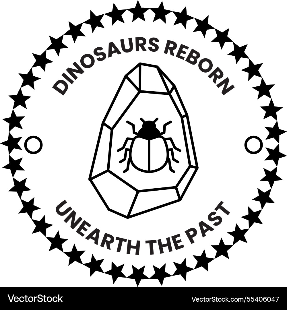 A round with bug on it and the words Vector Image