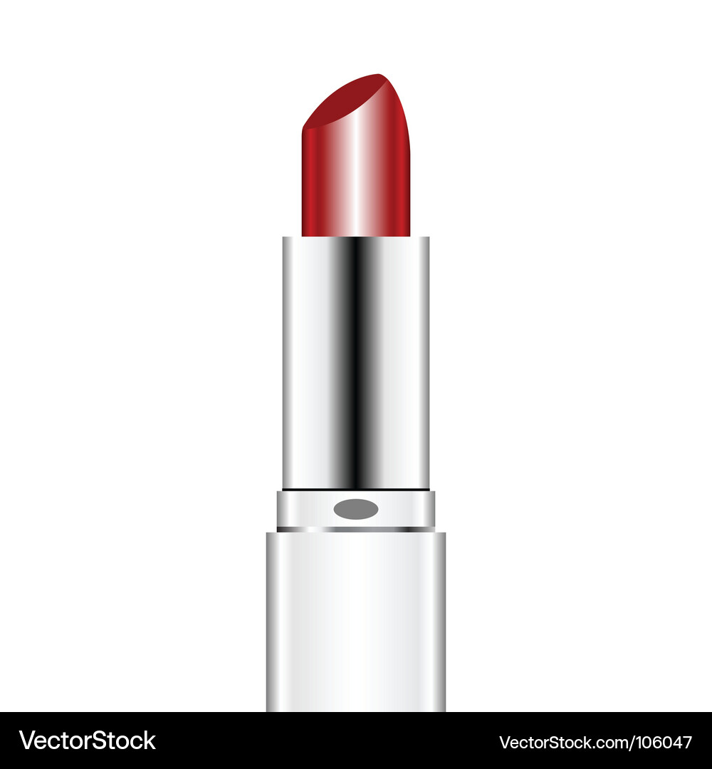 Roter Lippenstift auf Weiß Vektorbild