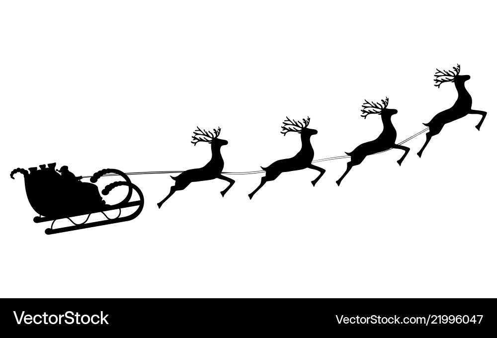 Santa Claus Sleigh Ride vector image