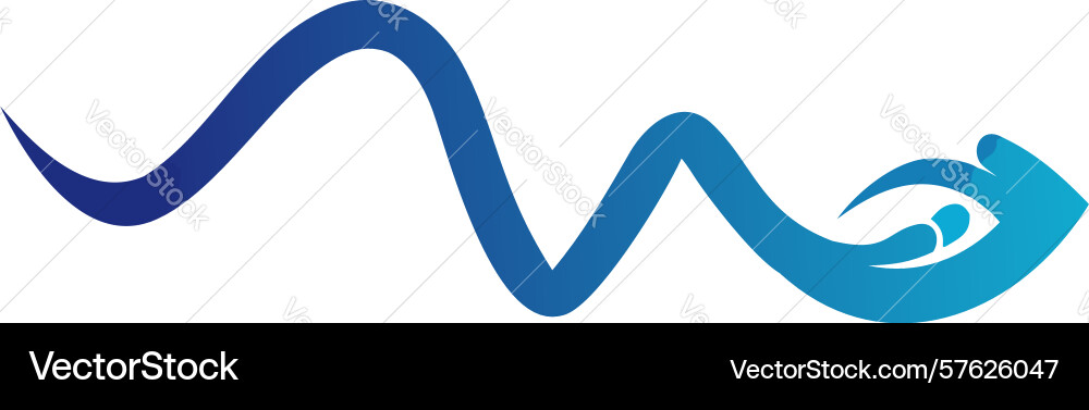 Wavy path arrow direction icon design generative vector image