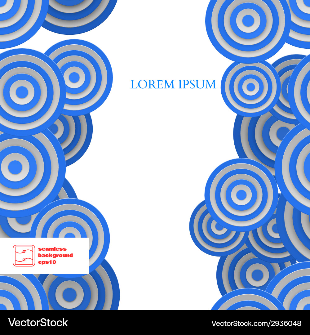 Abstract seamless circles pattern vector image