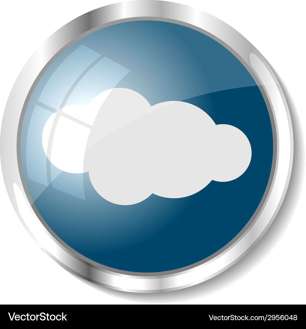 Blue web button Vector Image