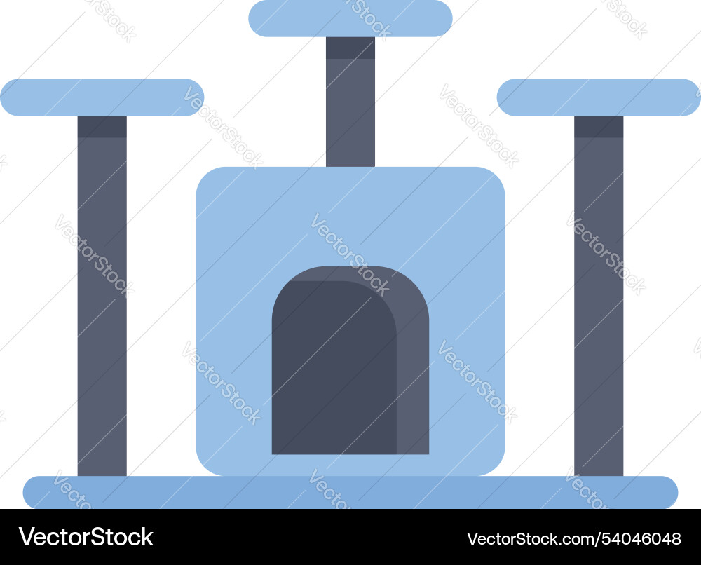 Cat tree with scratching posts providing endless vector image