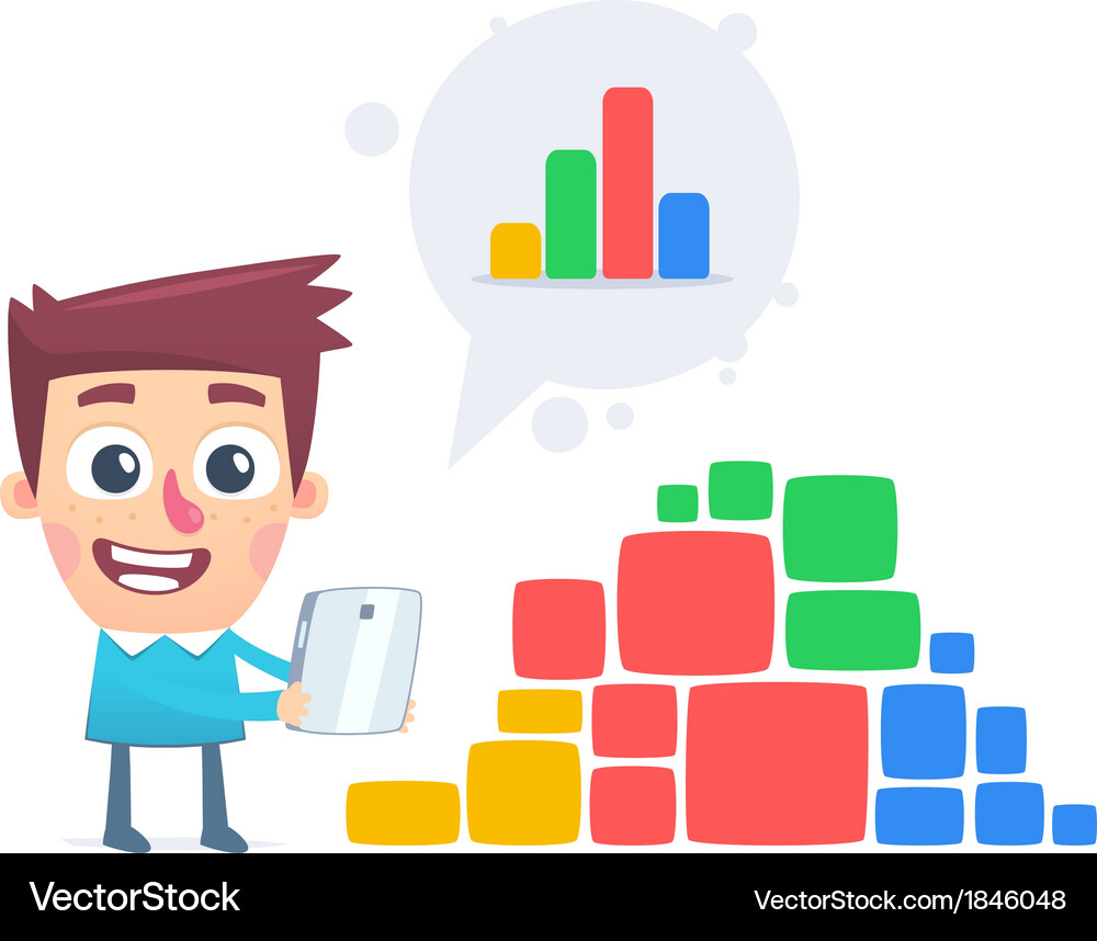 Colorful Data Blocks Vector Image