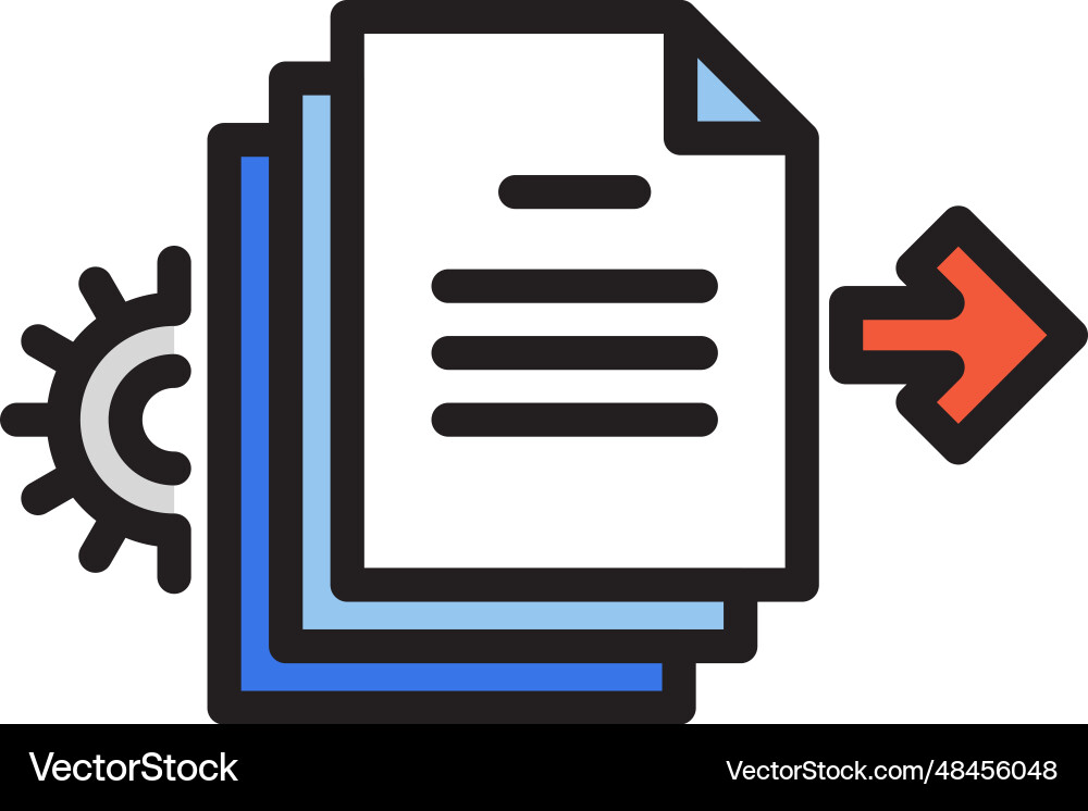 Computer settings file icon color documents Computer settings file icon color documents vector image