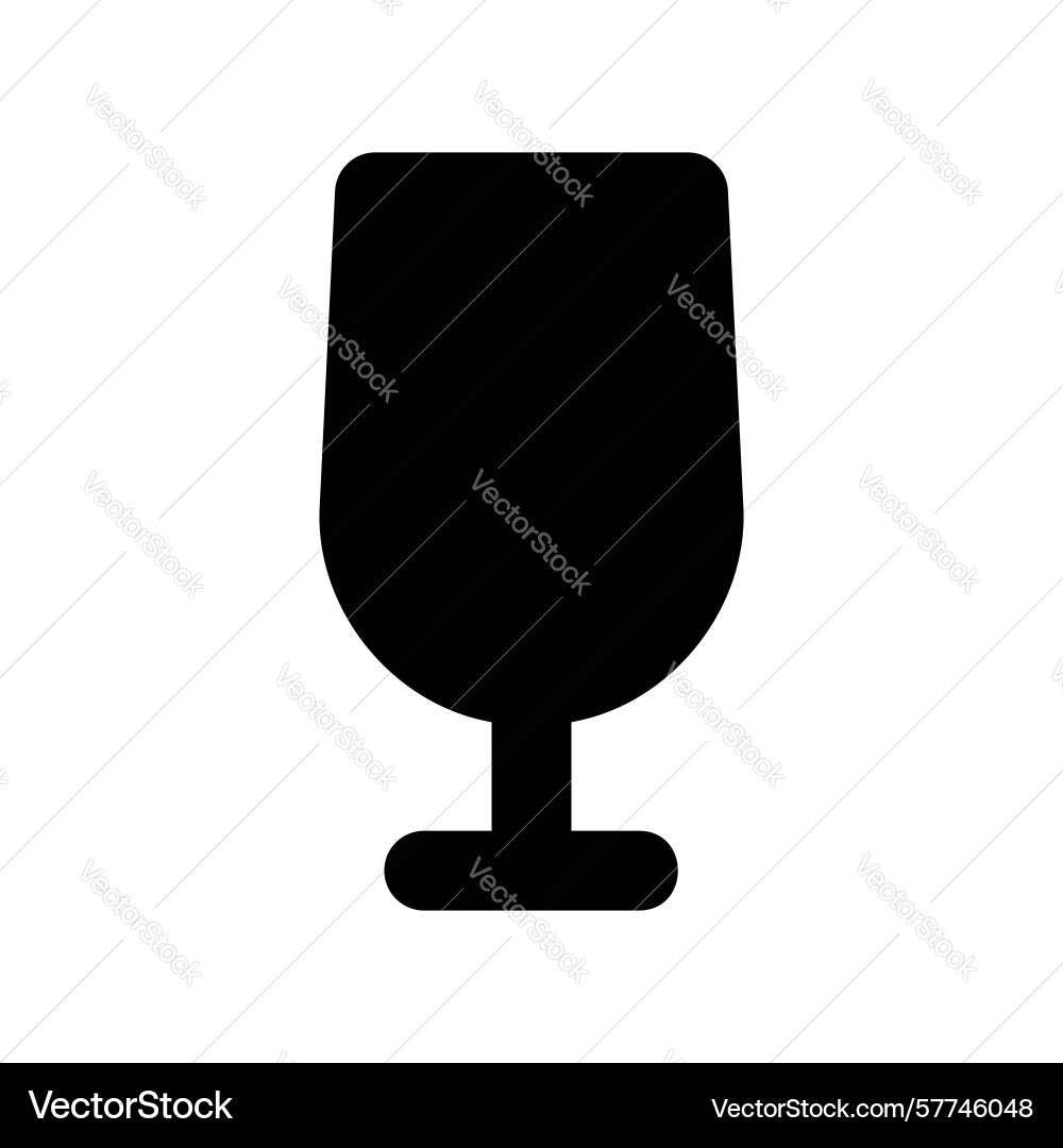 Fragile object icon an empty stemmed glass Vector Image