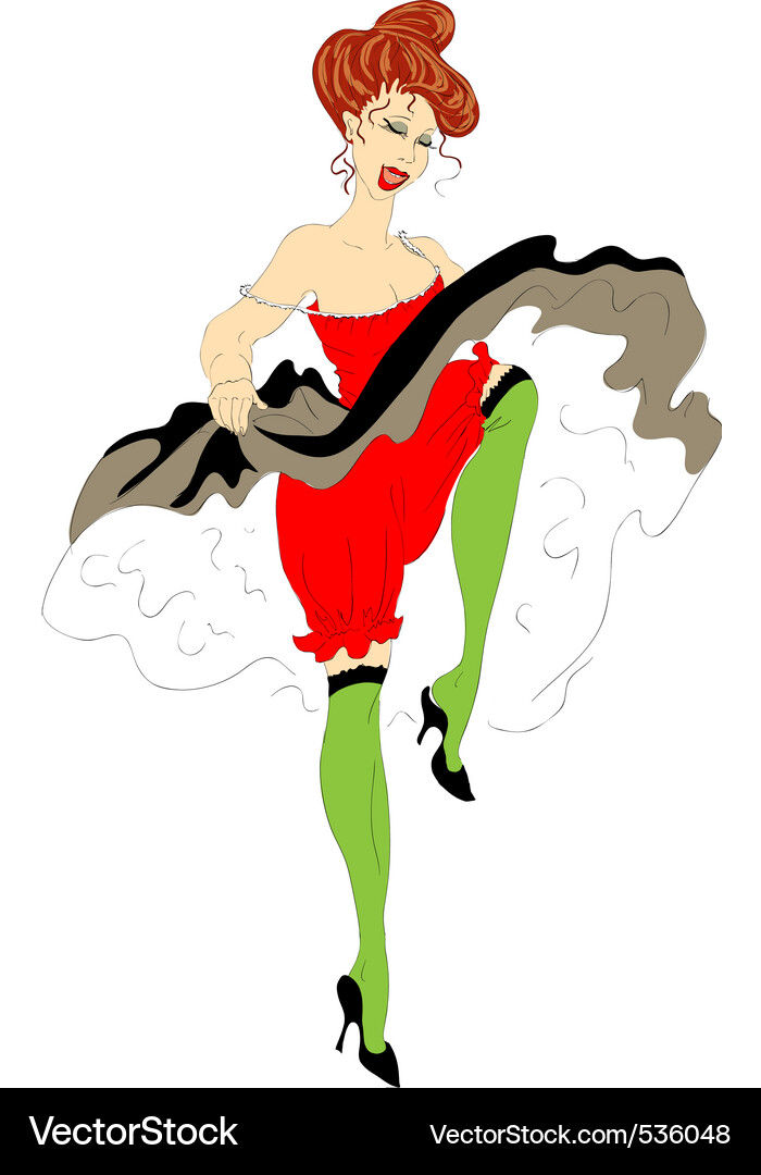 Glamorous Cabaret Dancer Vector Image