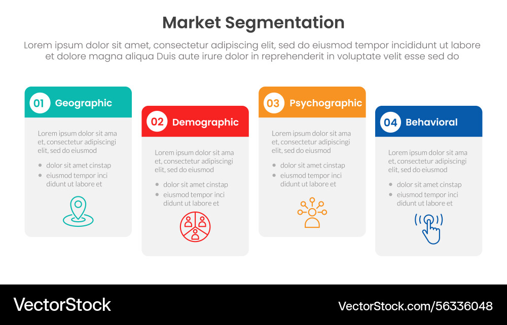 Market segmentation framework analysis Market segmentation framework analysis vector image