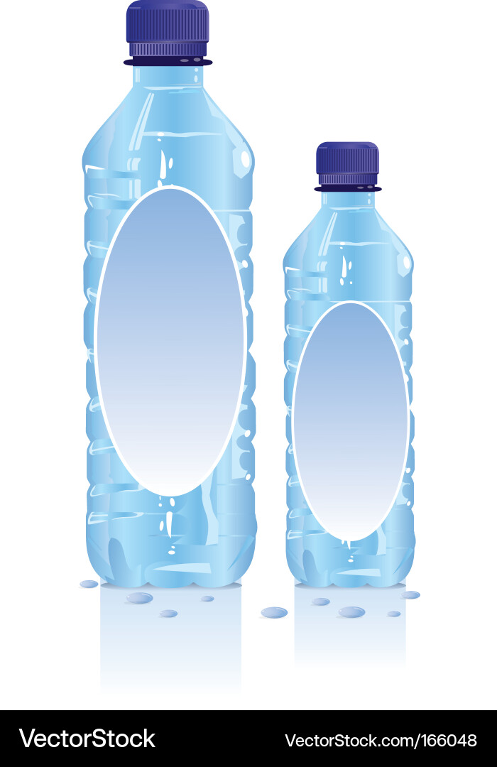Plastic Water Bottles Collection vector image