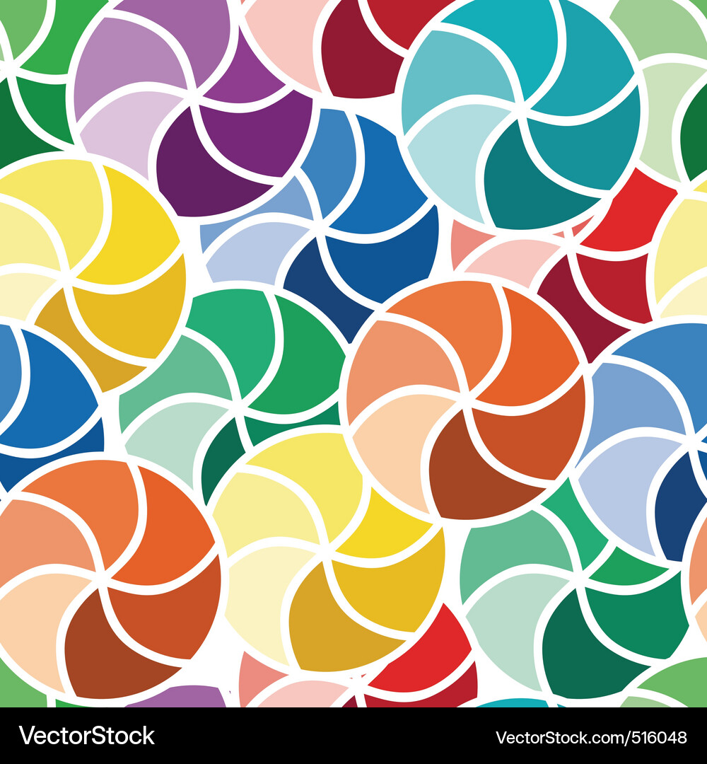 Seamless vivid swirl pattern Vector Image