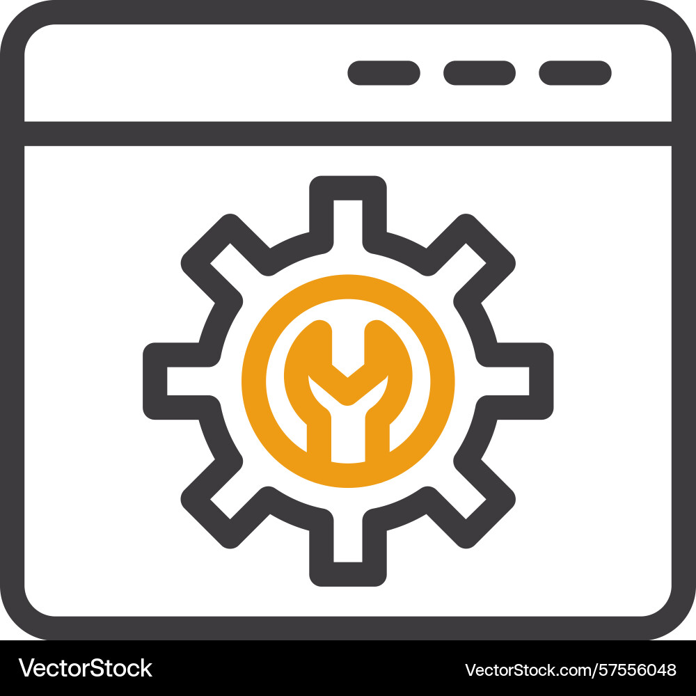 Web service two color icon vector image