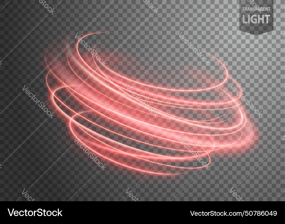 Abstract red twist of light with a transparent Abstract red twist of light with a transparent Vector Image