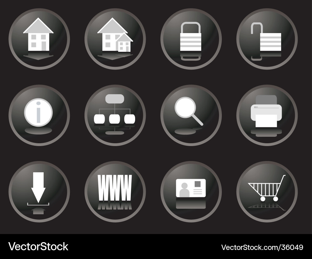 Buttons web vector image
