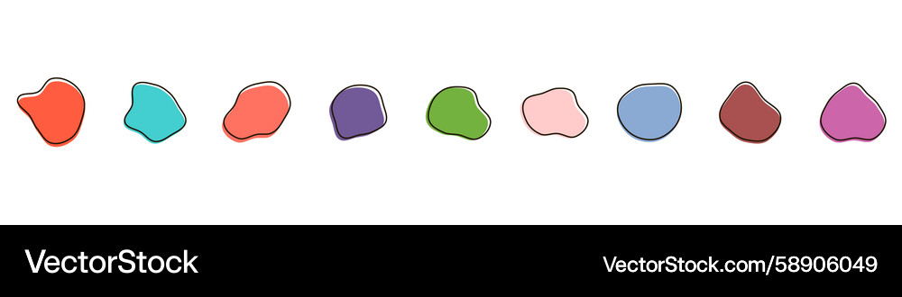 Colorful Organic Blobs Vector Image