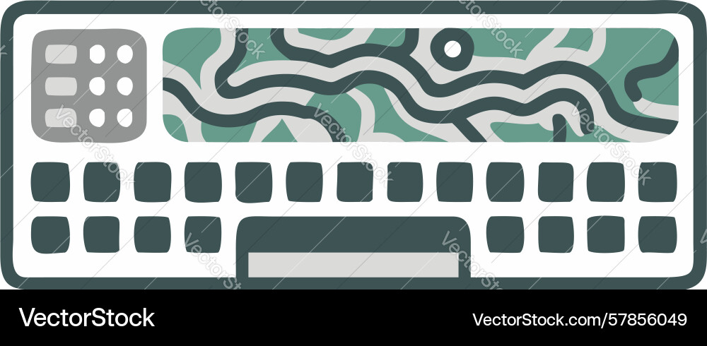 Gaming keyboard with textured keys immersive Vector Image