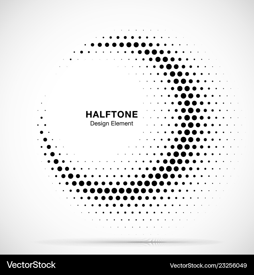 Halftone Circle Dots Logo Royalty Free Vector Image