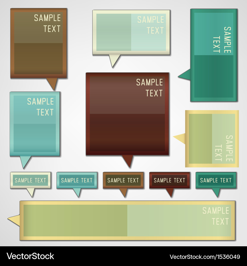 Message Boxes with Text Fields Vector Image