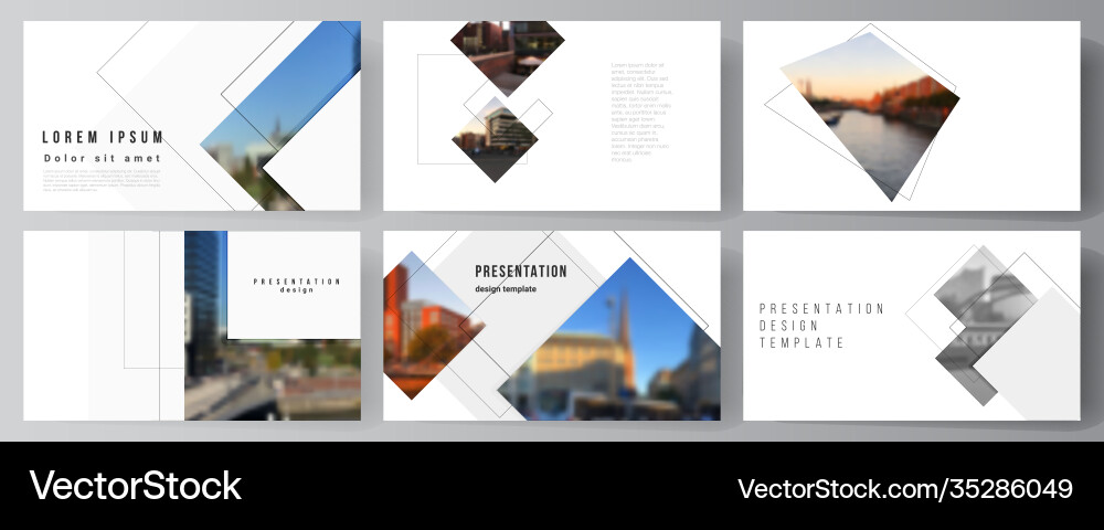 Presentation Slides Layout vector image