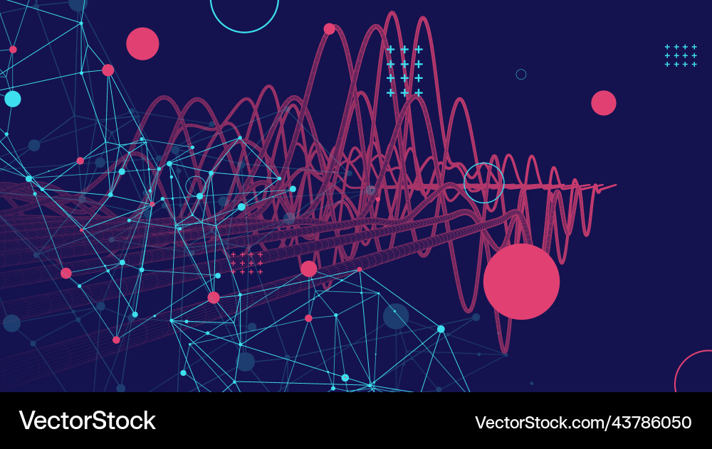 Abstract background with a wireframe dynamic Abstract background with a wireframe dynamic vector image