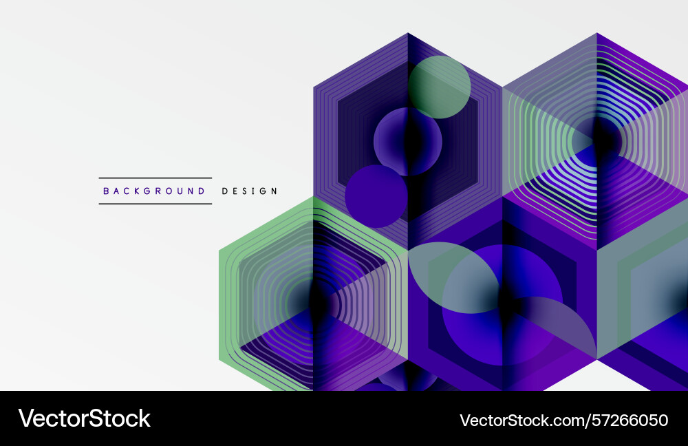 Abstract hexagons overlap creating dynamic purple Abstract hexagons overlap creating dynamic purple vector image