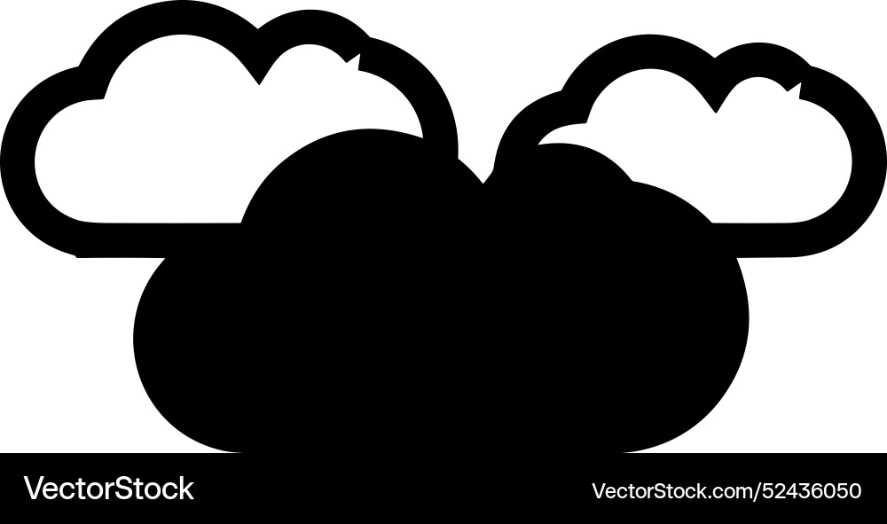 Cloud storage icon symbol image of the database Vector Image