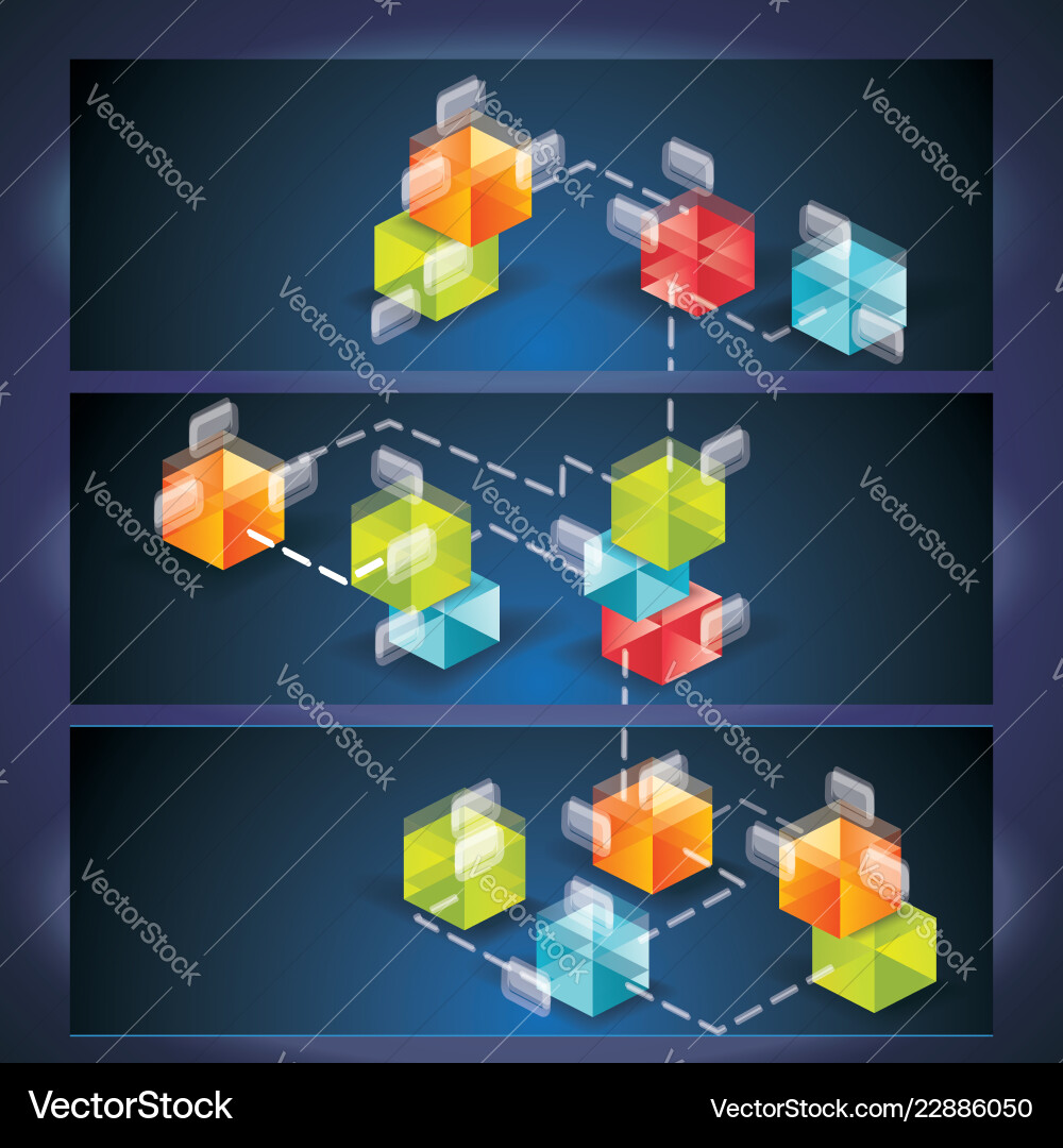 Crystal Blockchain Network vector image