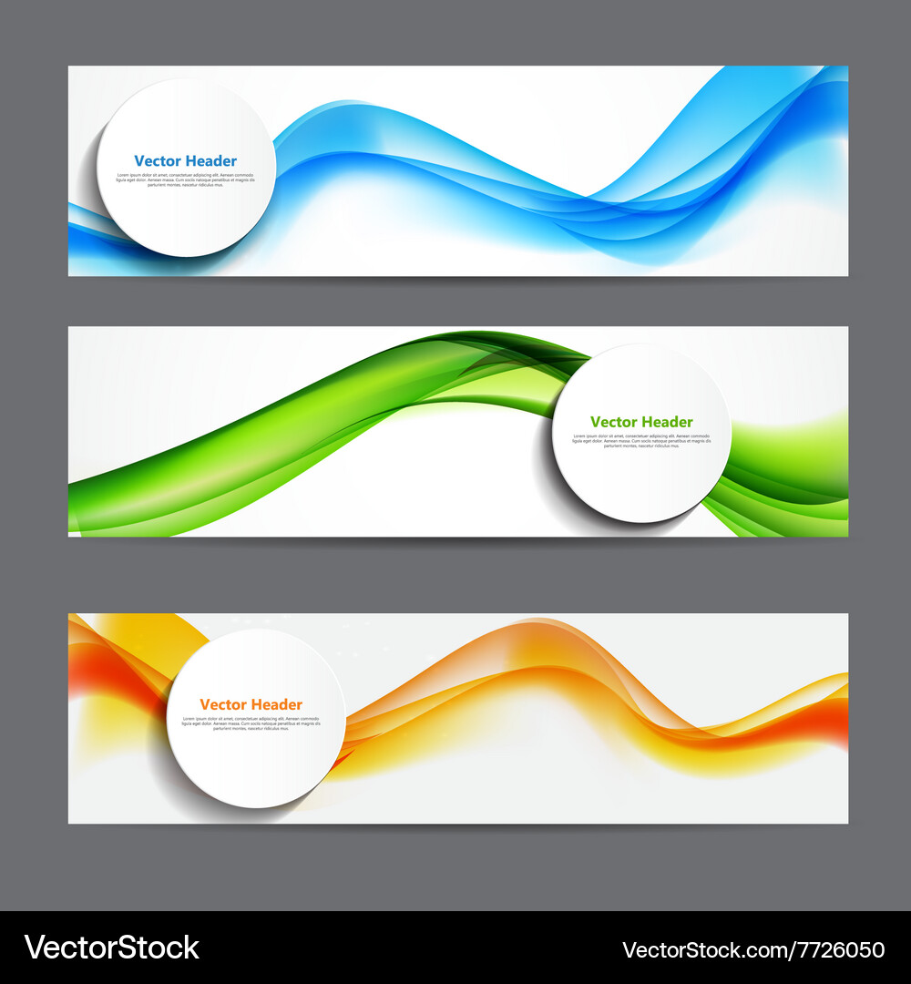 Dynamic Colored Wave Header Vector Image
