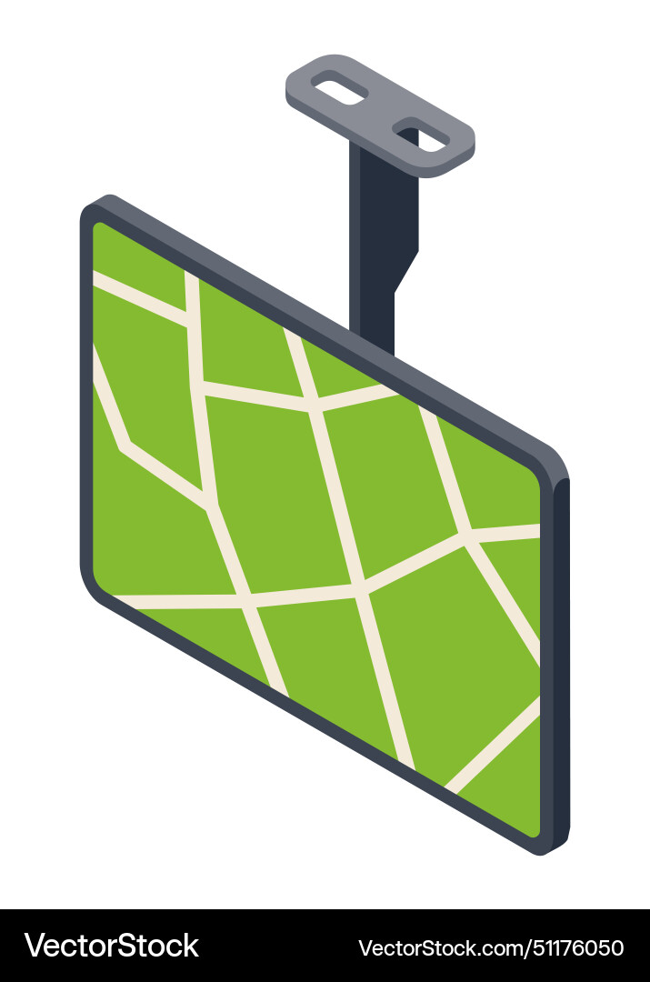 Gps navigator with navigation map icon isometric Gps navigator with navigation map icon isometric vector image