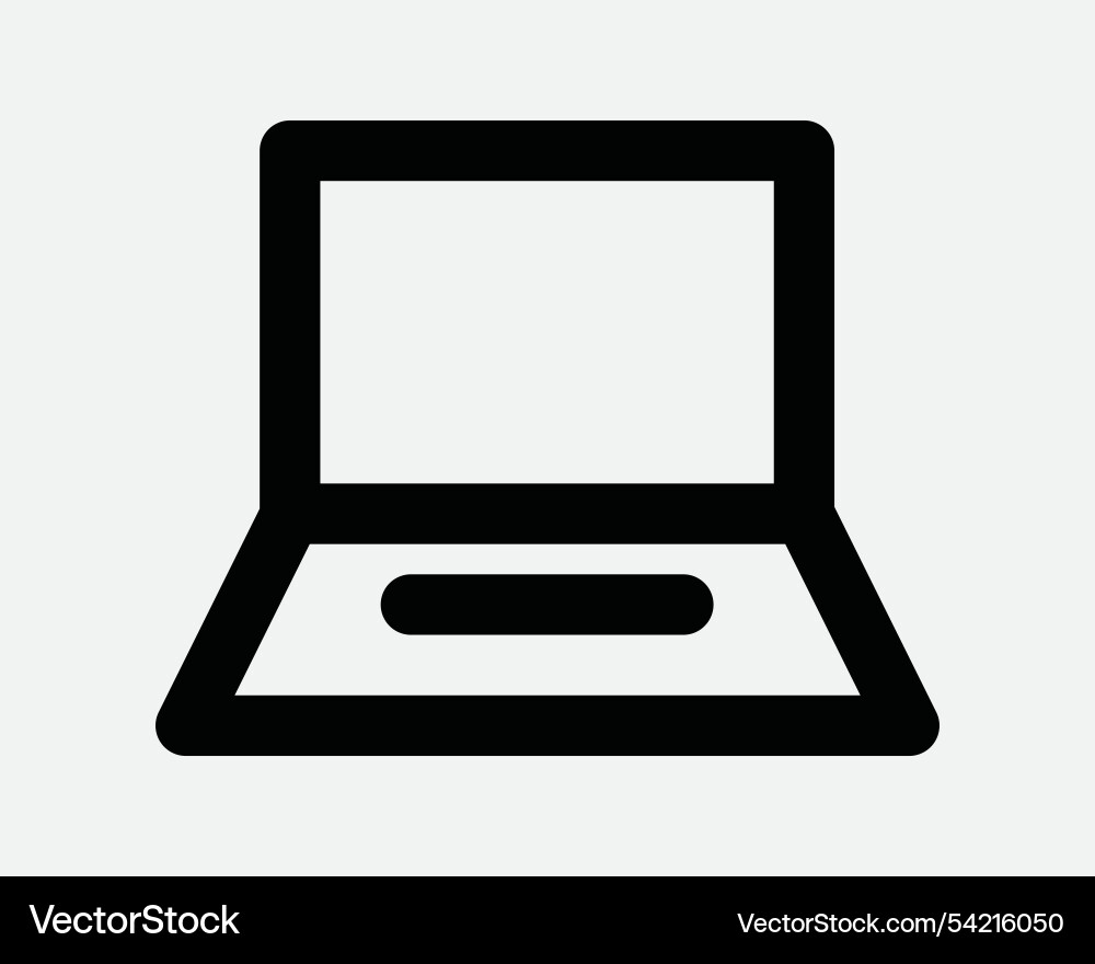 Laptop icon computer notebook monitor flat display Laptop icon computer notebook monitor flat display vector image
