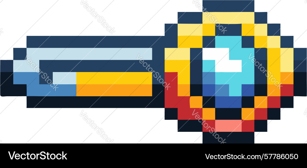 Pixelated search bar for retro gaming ui design vector image