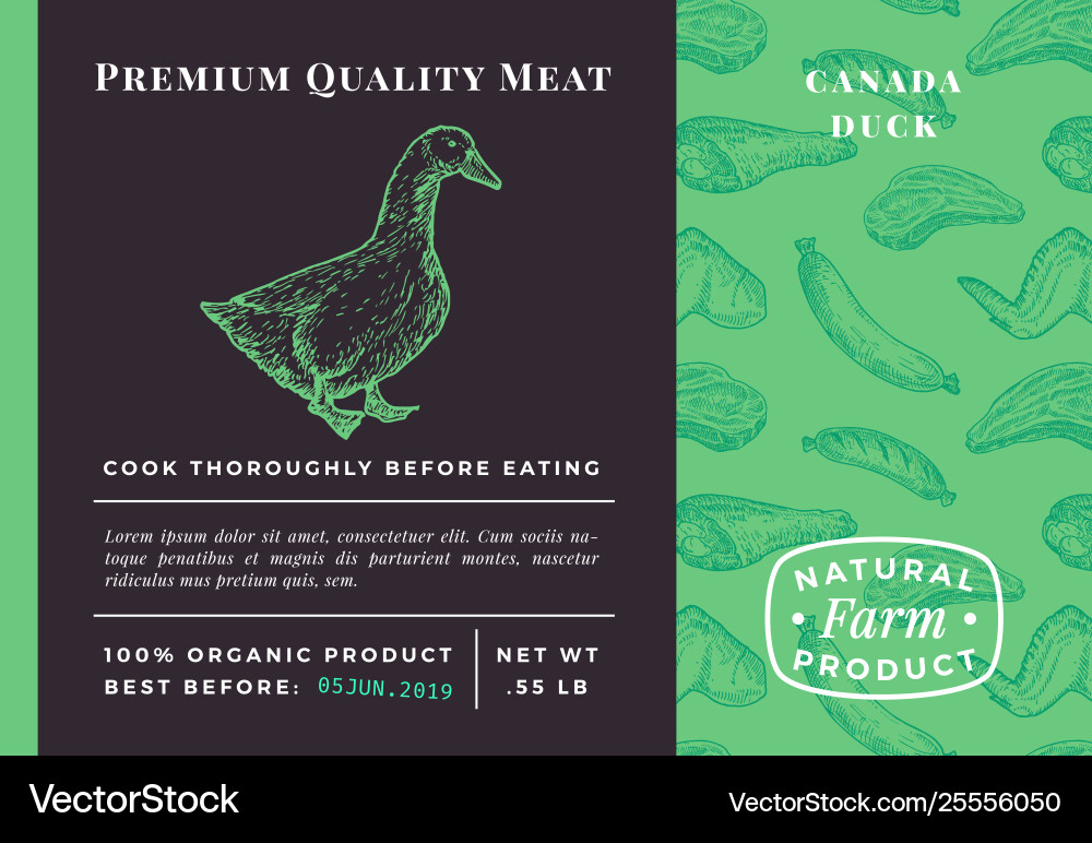 Premium quality meat abstract poultry Premium quality meat abstract poultry vector image