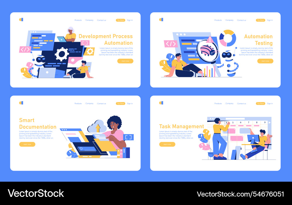 Development Automation Concepts vector image
