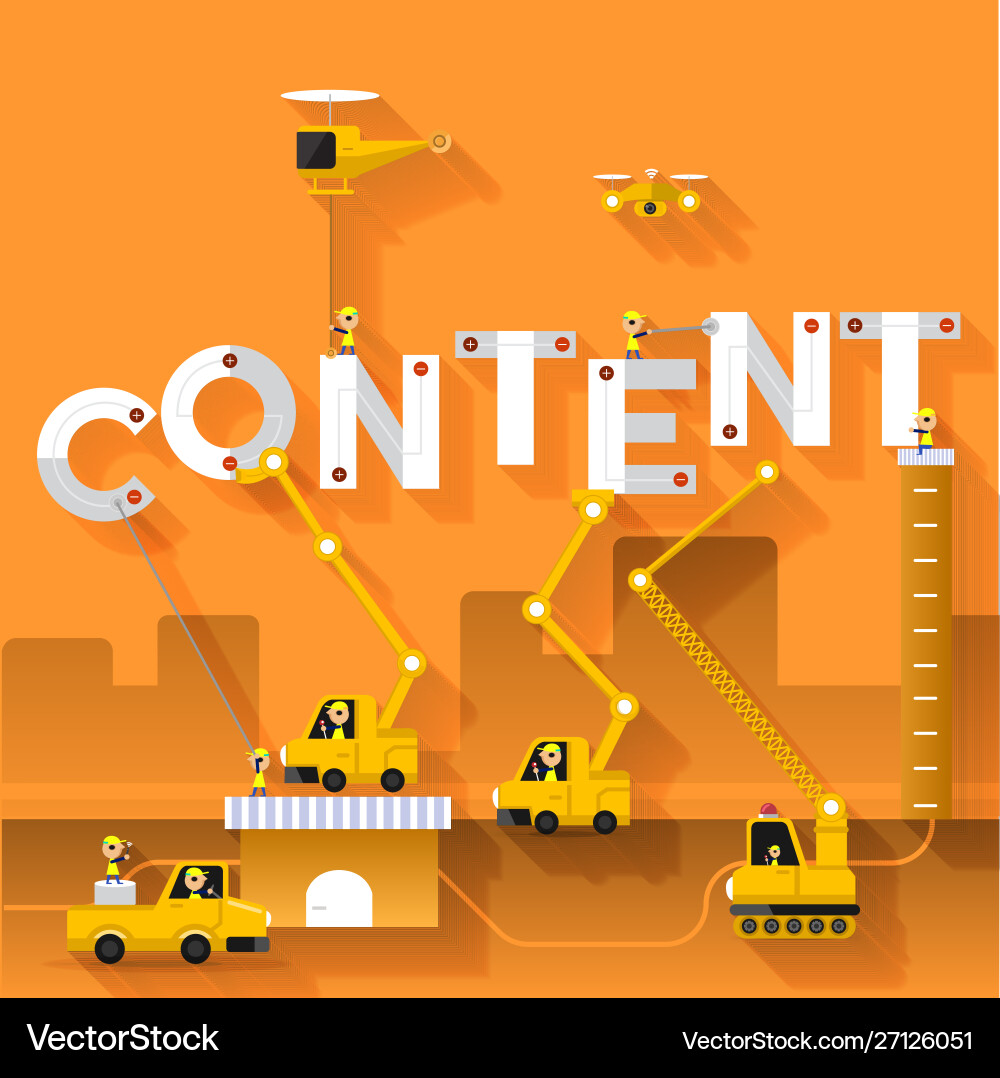 Flat design concept building text reach Flat design concept building text reach vector image
