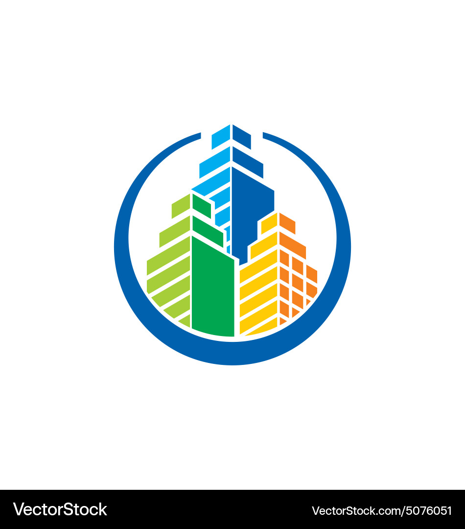 Modern City Building Logo vector image