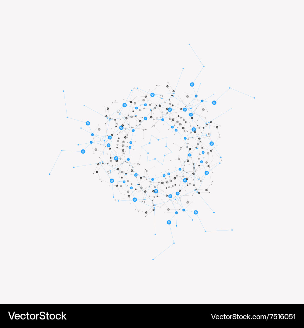 Network Connection Dots Pattern vector image