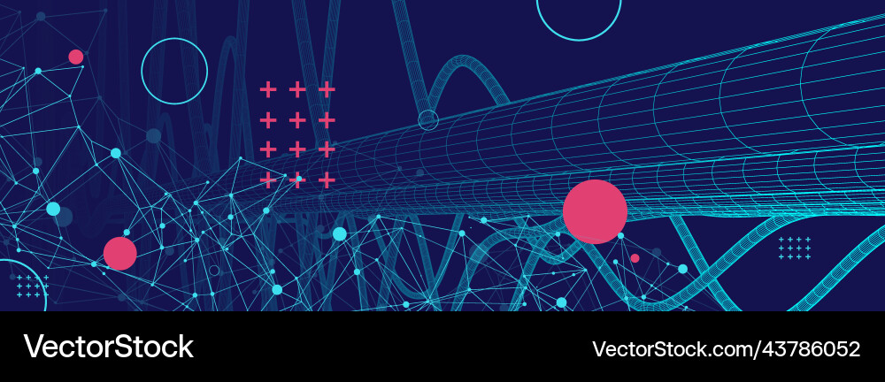 Abstract background with a wireframe dynamic Abstract background with a wireframe dynamic vector image