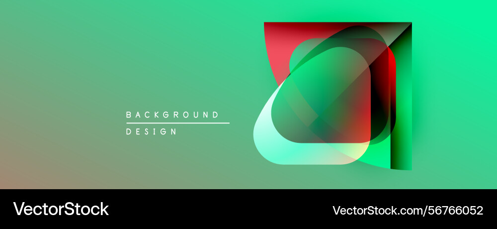 Abstract geometric design overlapping shapes Vector Image